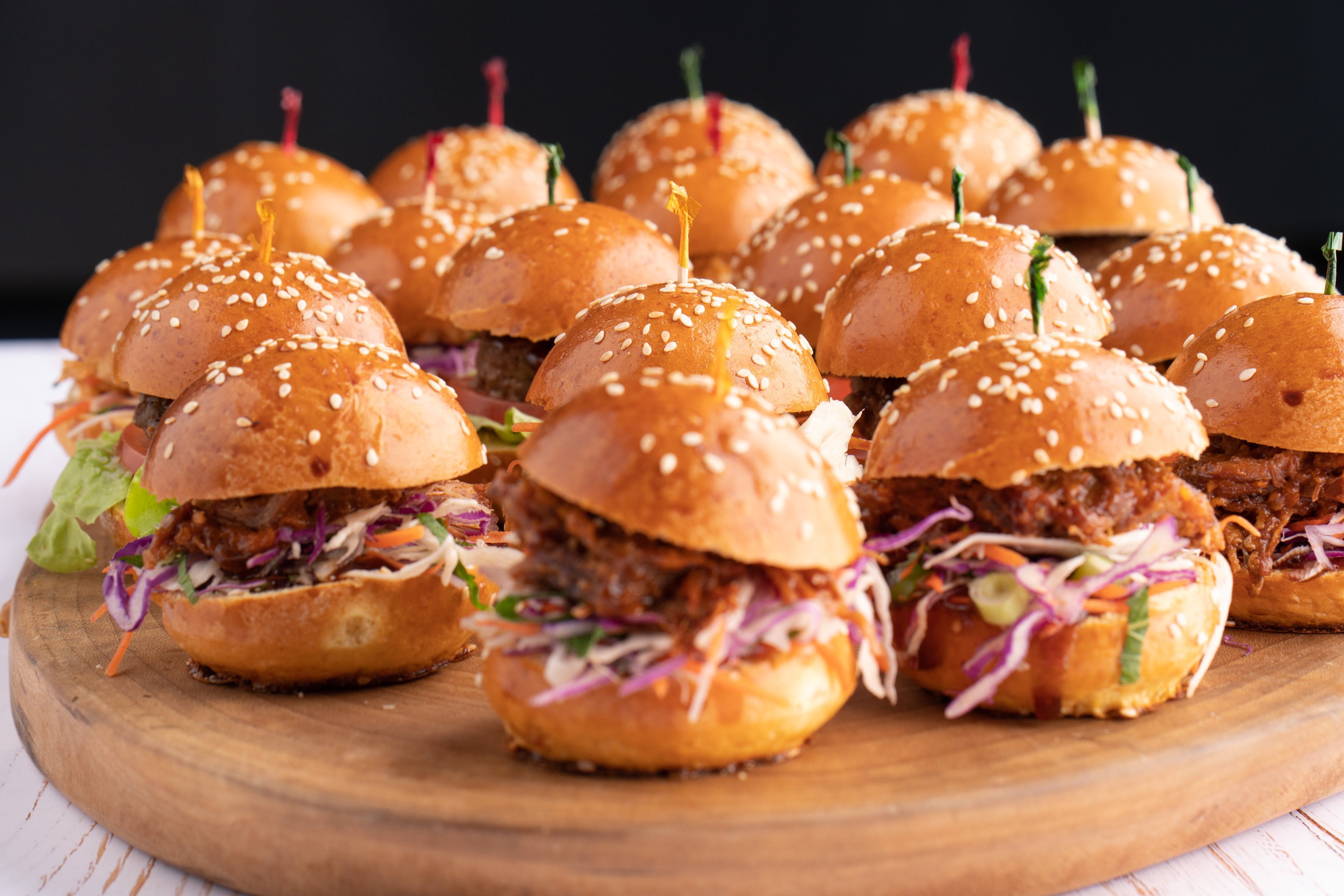 Gourmet Mini Slider Box Of 18 Catering Zone