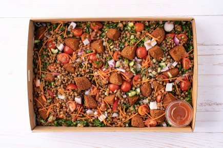 Lentil, Tabouleh and Falafel Salad (Box)